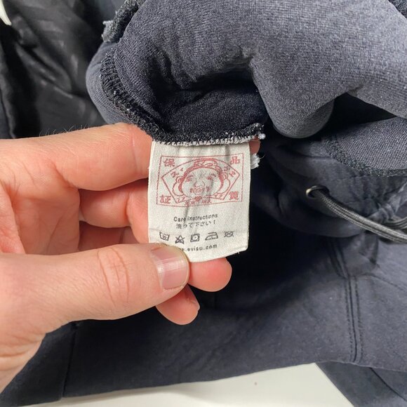 Evisu Heritage Polyamide Diacock Sweatpants Black mens size size S / 29x24.5 - Picture 5 of 9